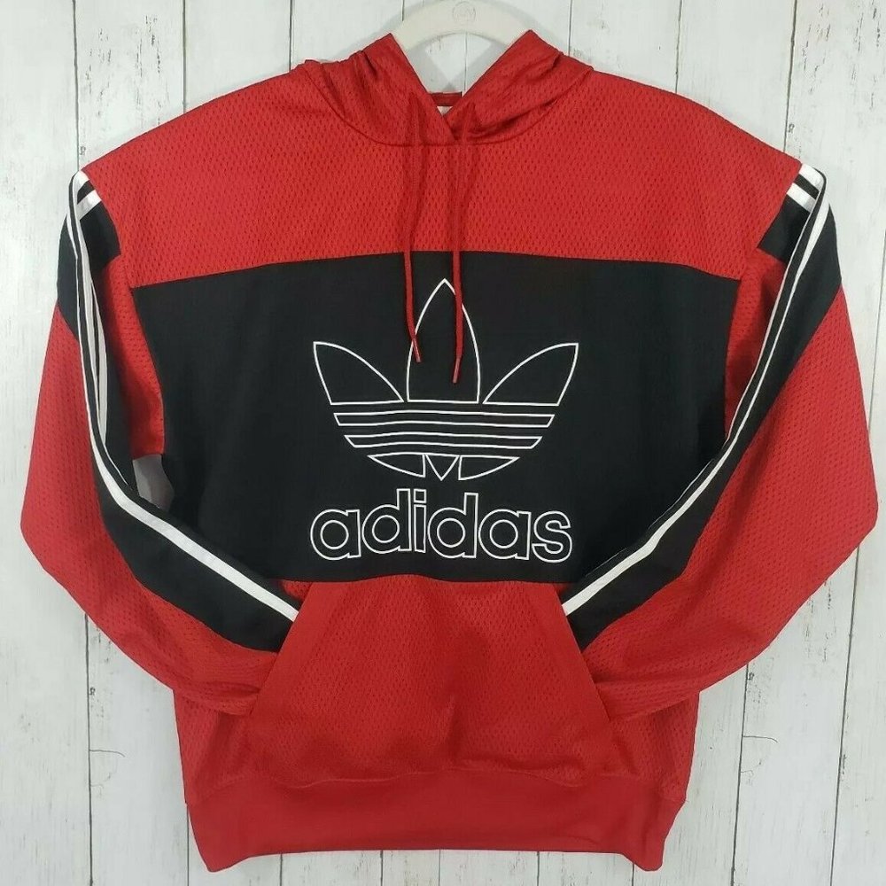 DIDAS ORIGINALS TREFOIL MESH OUTLINE HOODIE